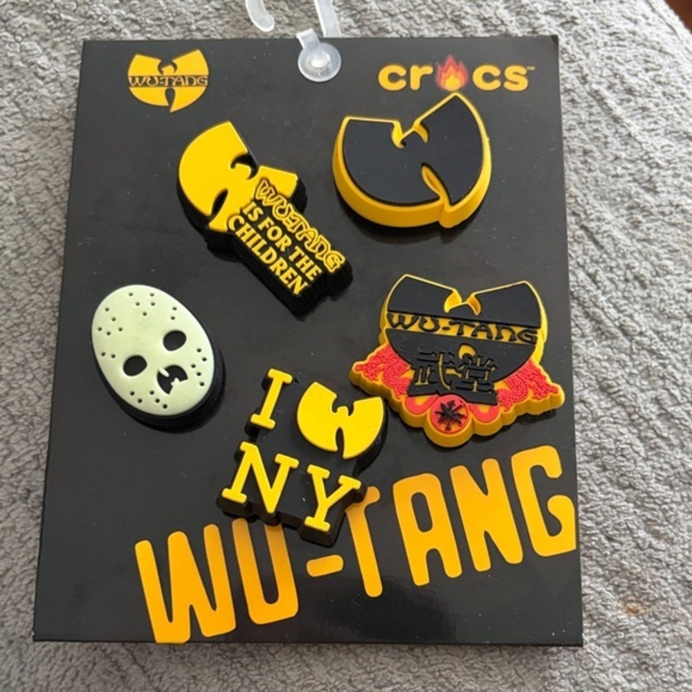 CROCS Wu-Tang Black and Yellow Jibbitz Set of 4